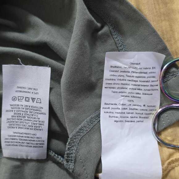 T Shirt Women L Lot of 2 Banana Republic Olsen Yellow Green SS Cotton Mix Casual - Picture 15 of 16